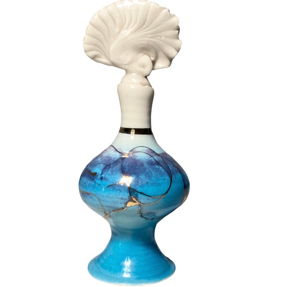 3/$10 Caroline Koons Perfume Bottle 4.5” Porcelain Handmade - Picture 1 of 7